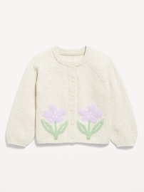 Image number 2 showing, SoSoft Graphic Cardigan Sweater for Toddler Girls