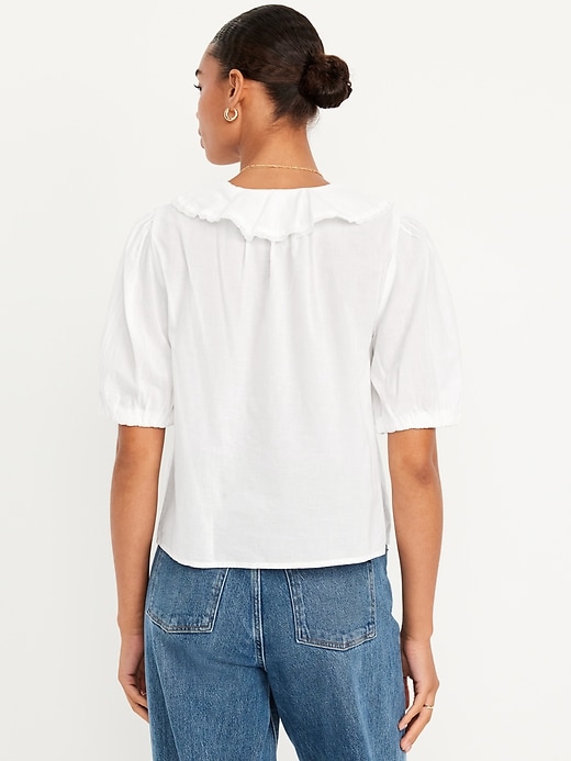 Image number 2 showing, Ruffle Collar Button-Down Top