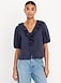 Ruffle Collar Button-Down Top - image 2