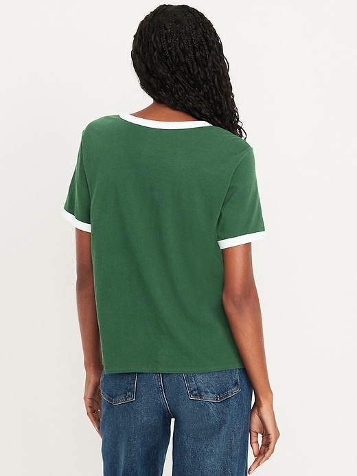 Image number 2 showing, EveryWear Crew-Neck Graphic Ringer T-Shirt