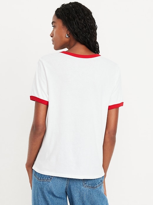 Image number 2 showing, EveryWear Crew-Neck Graphic Ringer T-Shirt