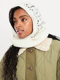 Image number 1 showing, Crochet-Knit Balaclava
