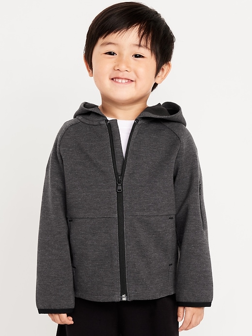 Image number 1 showing, Oversized Dynamic Fleece Zip-Front Hoodie for Toddler Boys