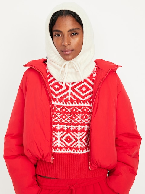 Rib-Knit Balaclava - Howlite