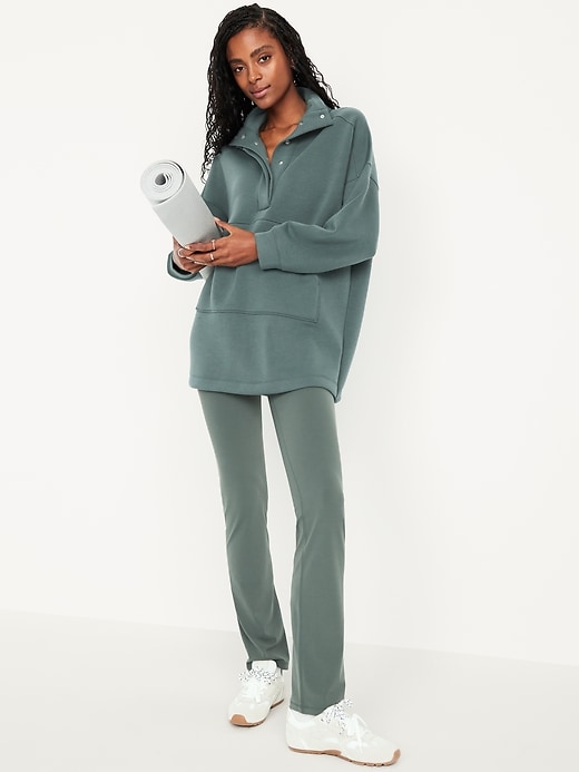 Image number 3 showing, Bounce Fleece Oversized Snap-Front Tunic