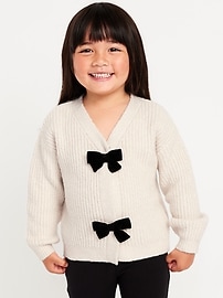 Image number 1 showing, SoSoft Bow Cardigan Sweater for Toddler Girls