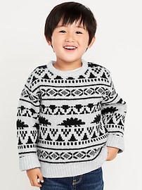 Image number 1 showing, SoSoft Oversized Holiday Graphic Sweater for Toddler Boys