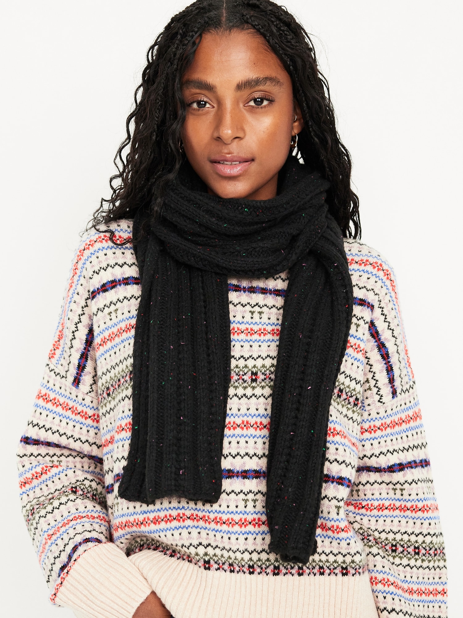 Chunky Cable Knit Scarf