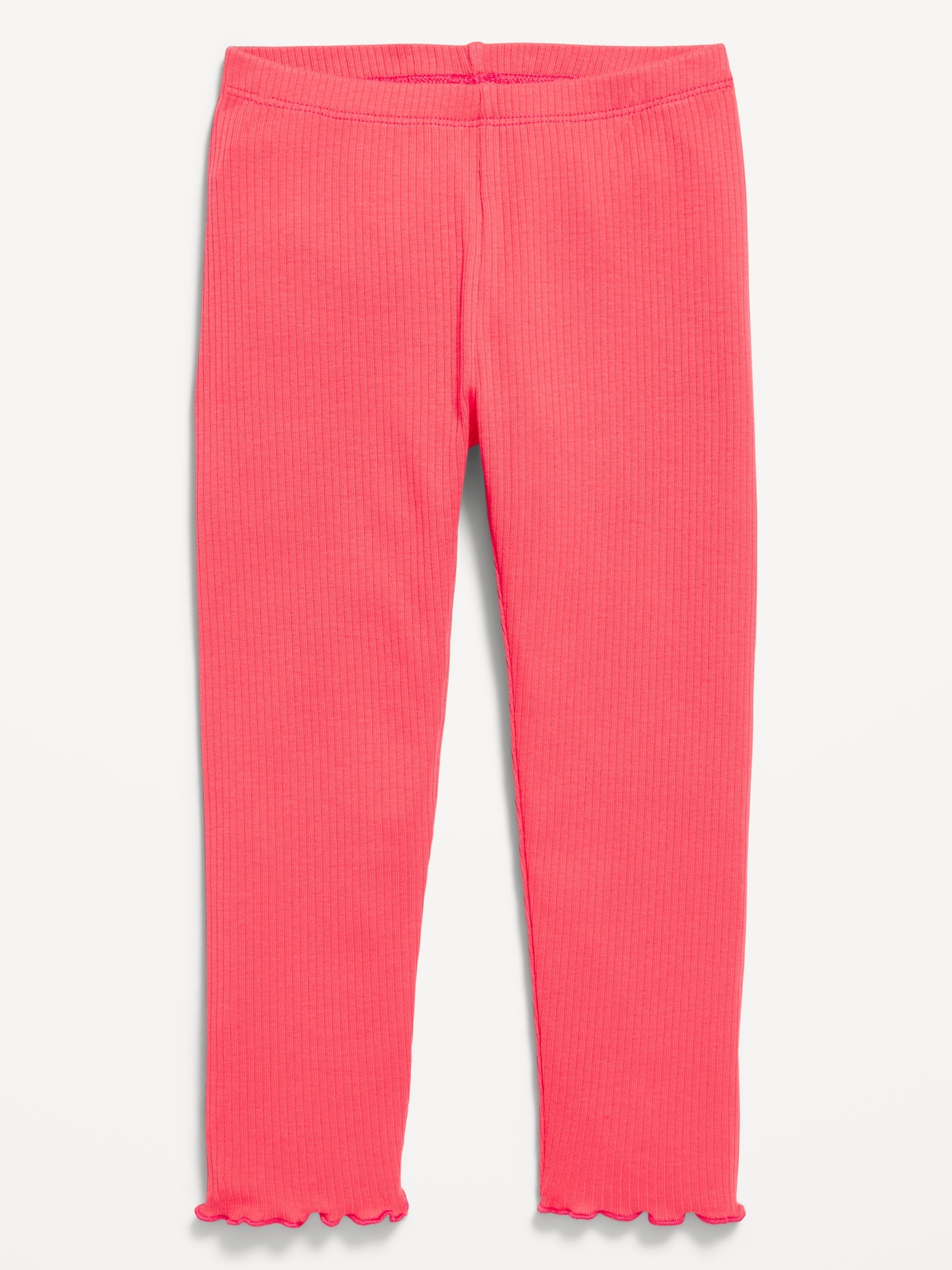 Rib-Knit Full-Length Leggings for Toddler Girls