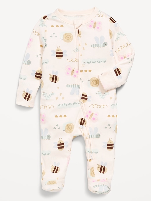 Image number 1 showing, 2-Way-Zip Sleep & Play Footed One-Piece for Baby
