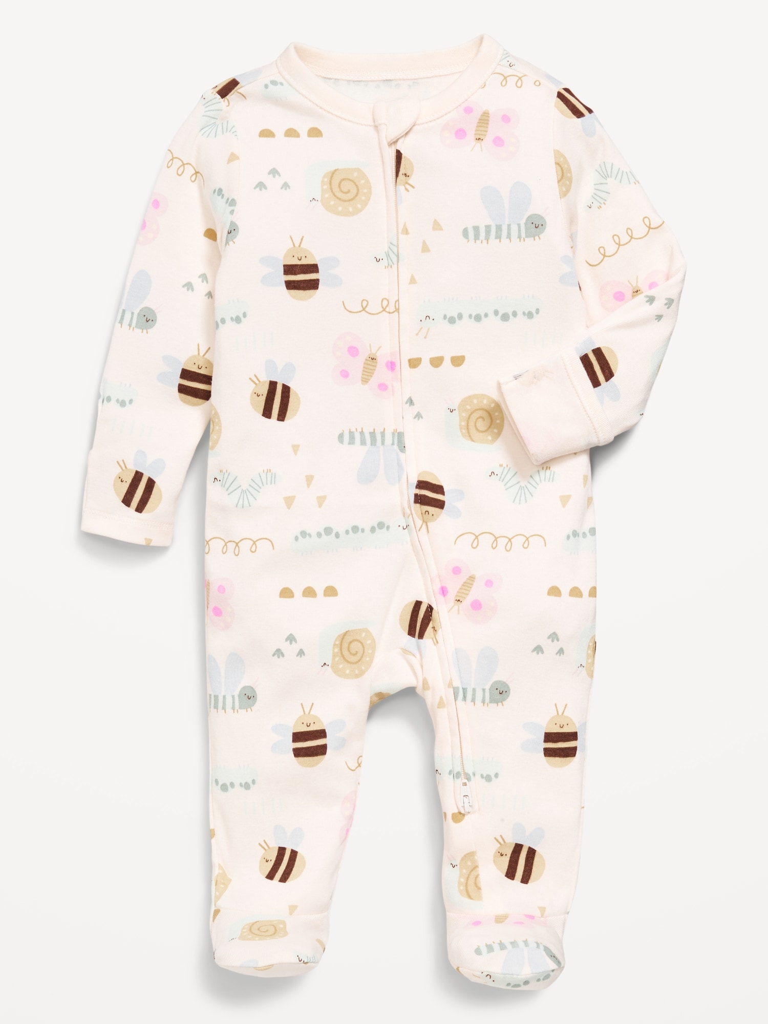 2-Way-Zip Sleep & Play Ribbed Footed One-Piece for Baby