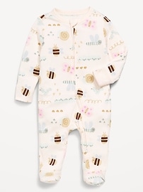 Image number 1 showing, 2-Way-Zip Sleep & Play Footed One-Piece for Baby