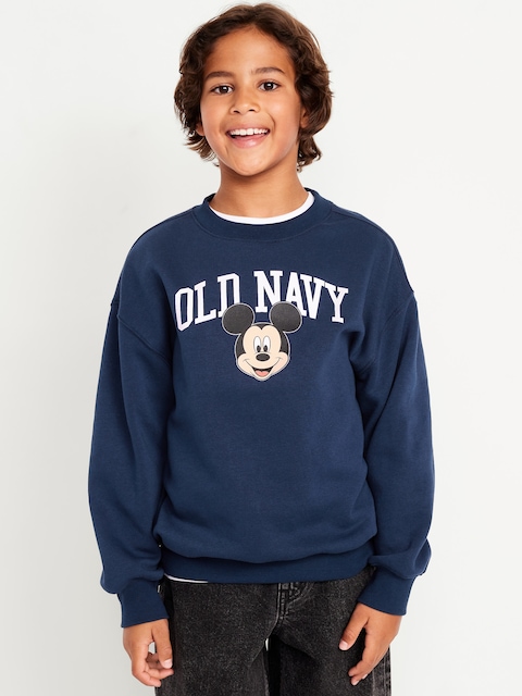 Disney© Oversized Gender-Neutral Logo-Graphic Sweatshirt for Kids - Obscure Night