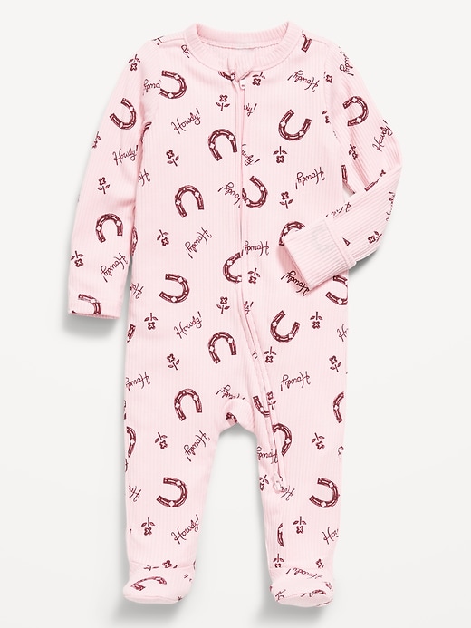 Image number 1 showing, Ribbed 2-Way-Zip Sleep & Play Footed One-Piece for Baby