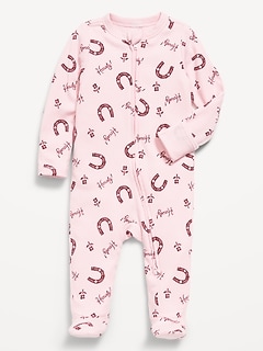 Ribbed 2-Way-Zip Sleep & Play Footed One-Piece for Baby