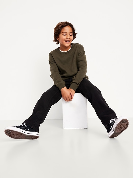 Image number 2 showing, Straight-Leg Built-In Flex Black Jeans for Boys