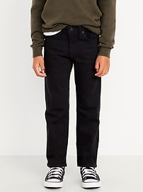Image number 1 showing, Straight-Leg Built-In Flex Black Jeans for Boys