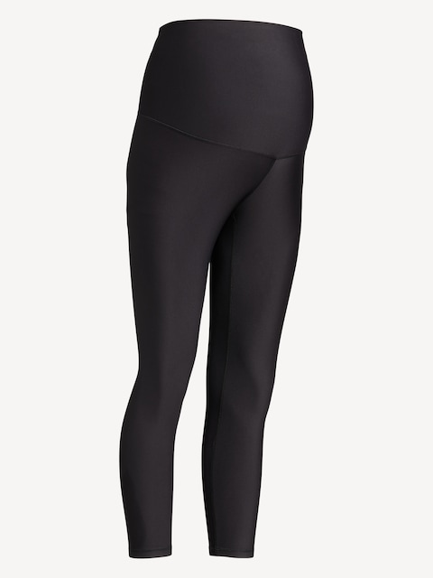 Maternity PowerSoft Postpartum Support 7/8 Leggings - Black Jack