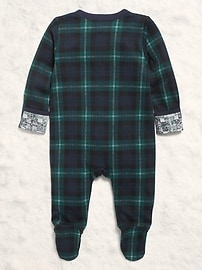 Image number 2 showing, 2-Way-Zip Sleep & Play Footed One-Piece for Baby