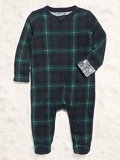 Printed Long-Sleeve Logo-Graphic Jumpsuit for Baby