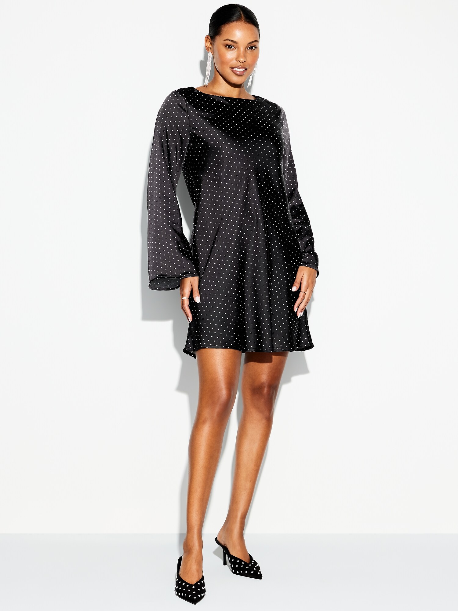 The Occasion by Old Navy Satin Flare-Sleeve Mini Dress