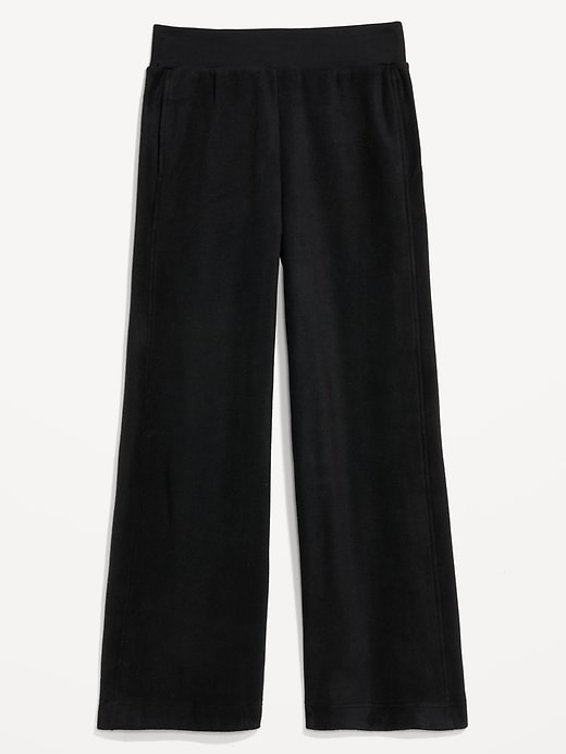 Image number 1 showing, Extra High-Waisted Microfleece Wide-Leg Pants