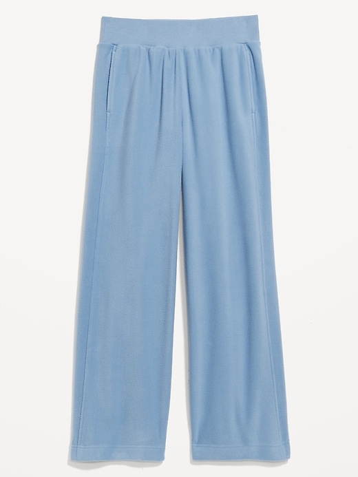 Image number 1 showing, Extra High-Waisted Microfleece Wide-Leg Pants