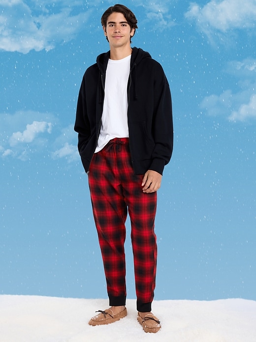 Image number 1 showing, Plaid Flannel Pajama Joggers