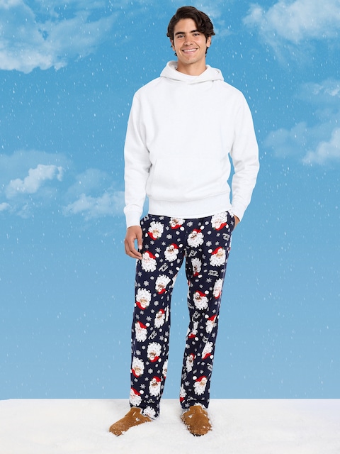 Flannel Pajama Pants for Men - Jolly Santa (Match The Fam!)