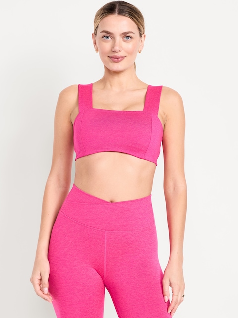 Light Support CloudComfy Bandeau Sports Bra - Flamingo
