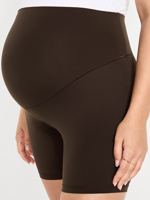 Image number 5 showing, Maternity Full Panel StudioSmooth Biker Shorts -- 6-inch inseam