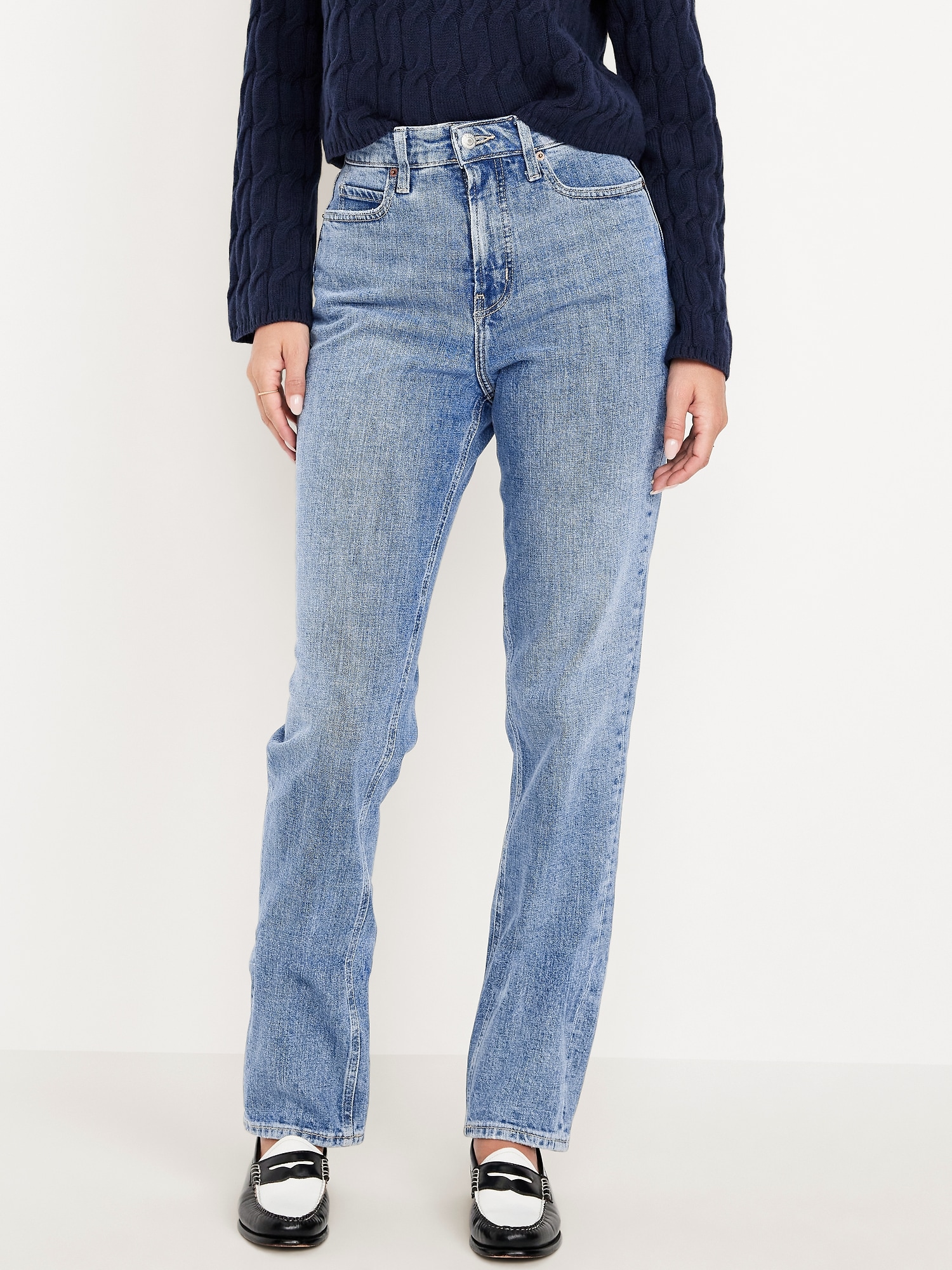 Extra High-Waisted Straight Jeans