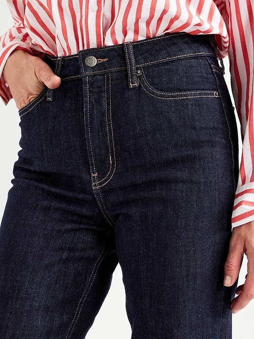 Image number 4 showing, Extra High-Waisted Straight Jeans