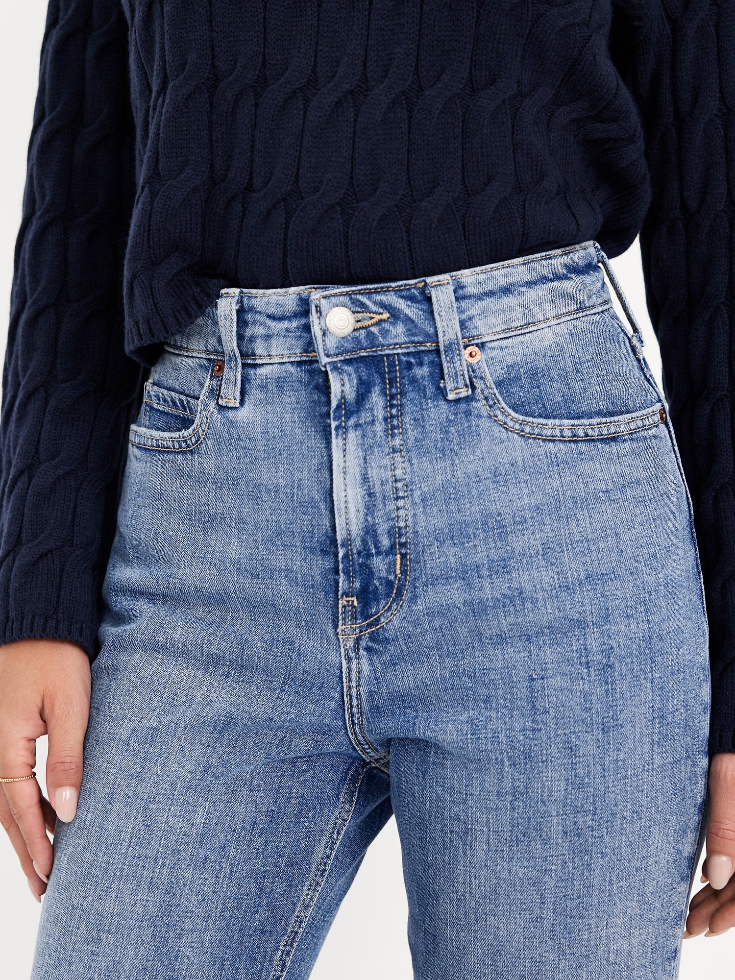 Extra High-Waisted Straight Jeans