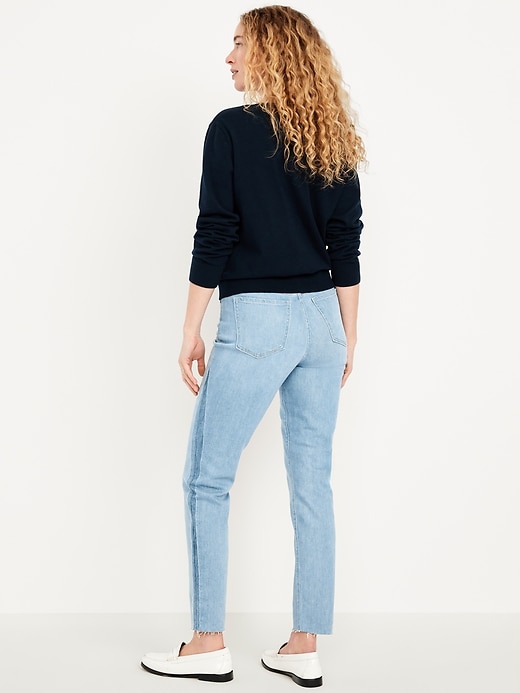 Image number 3 showing, High-Waisted OG Straight Cut-Off Ankle Jeans
