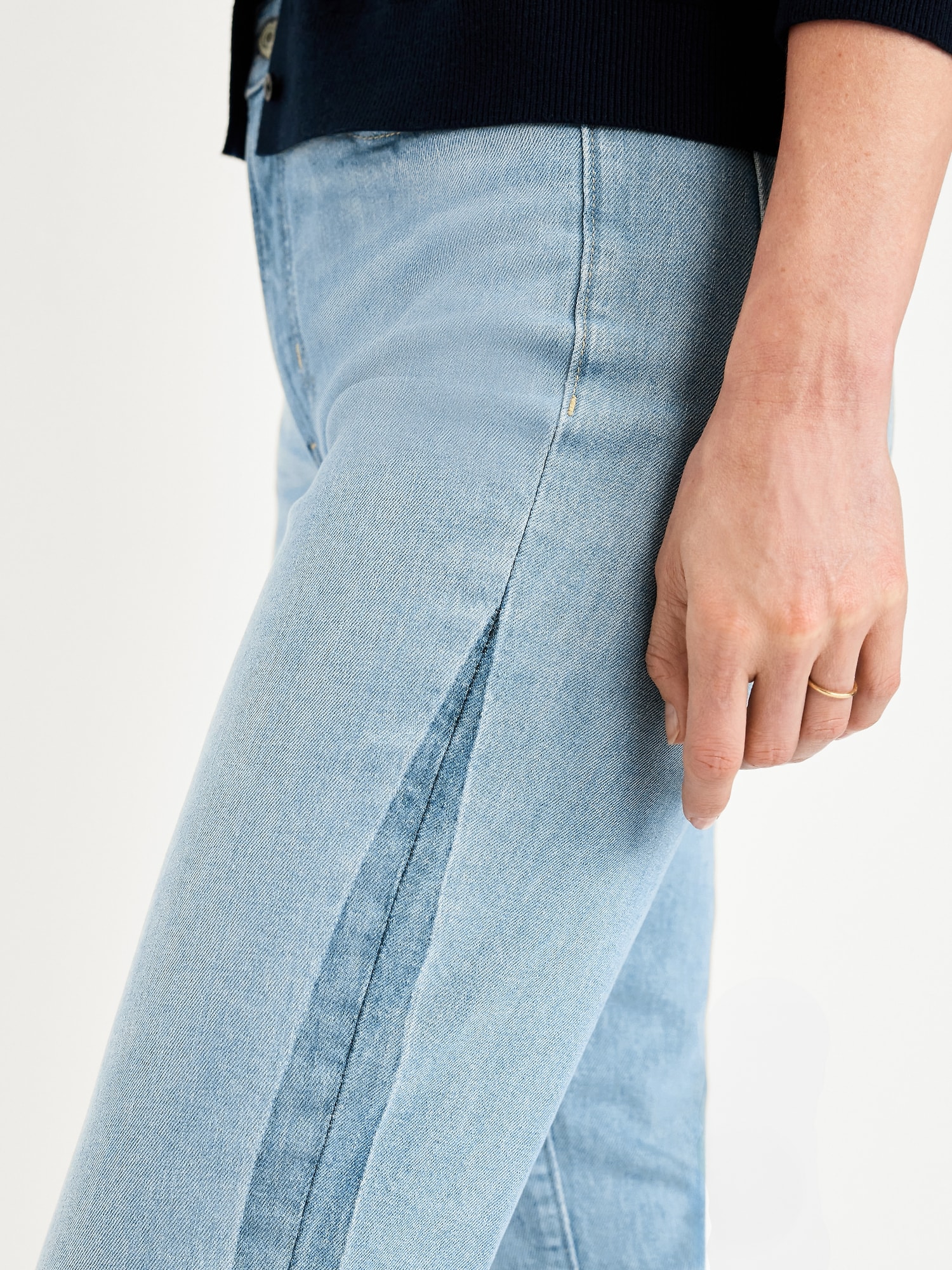 High-Waisted OG Straight Cut-Off Ankle Jeans