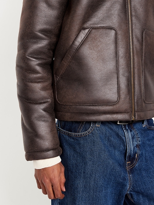 Image number 4 showing, Shearling Aviator Jacket