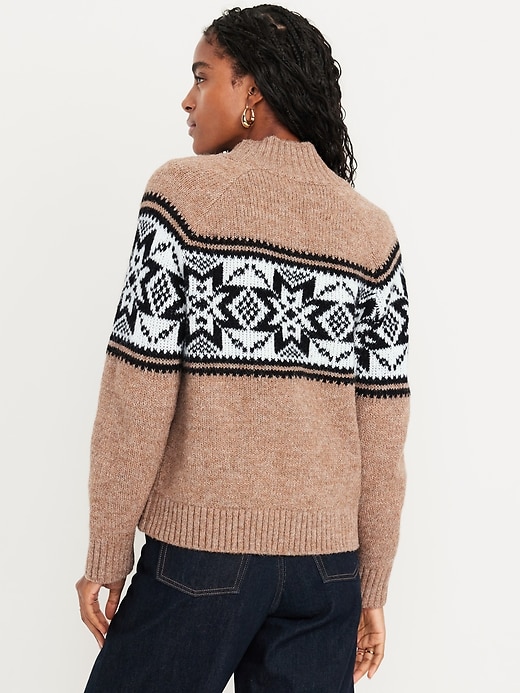 Image number 2 showing, Mock-Neck Wool-Blend Cardigan Sweater