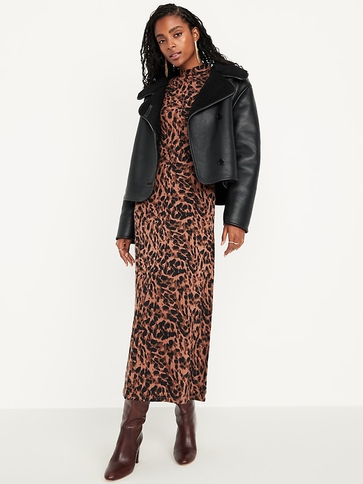 Image number 3 showing, Mock Neck Maxi Dress