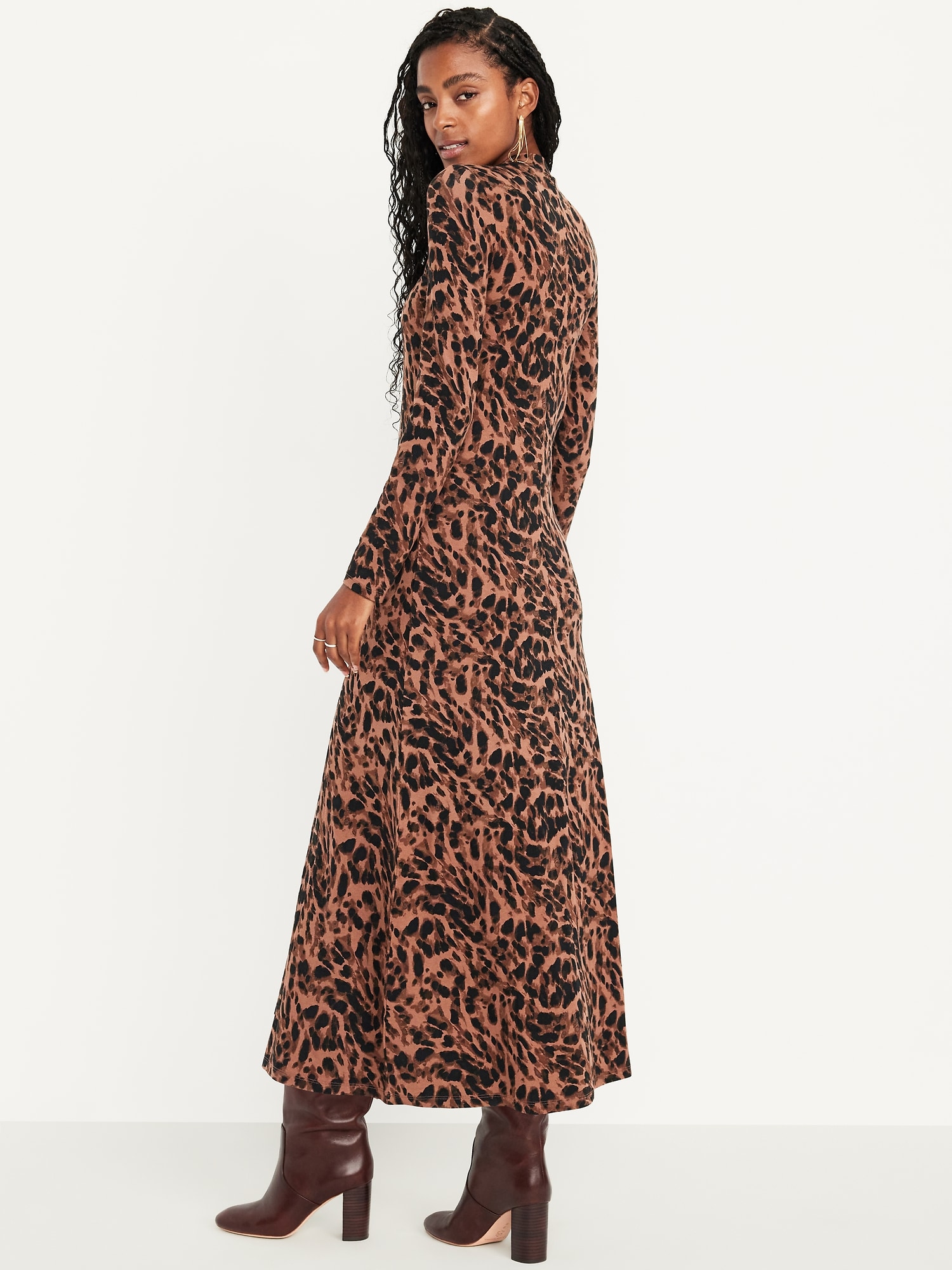 Mock Neck Maxi Dress