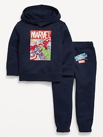 Image number 1 showing, Marvel™ Unisex Graphic Hoodie and Jogger Sweatpants Set for Toddler