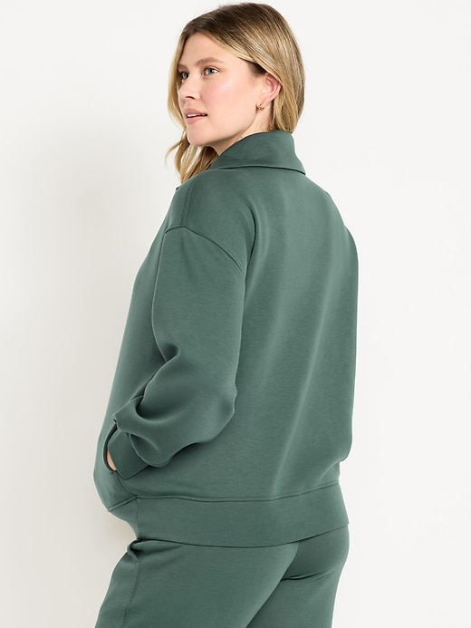 Image number 2 showing, Maternity Bounce Fleece Half-Zip Pullover