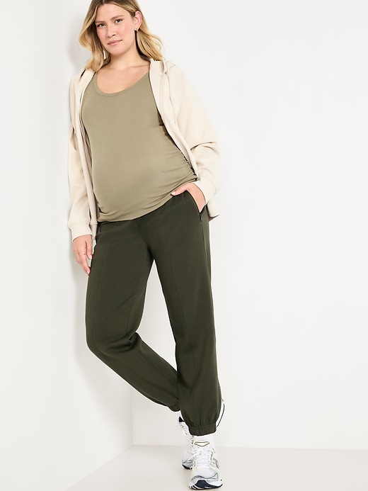 Image number 3 showing, Maternity Dynamic Fleece Rollover Waist Joggers
