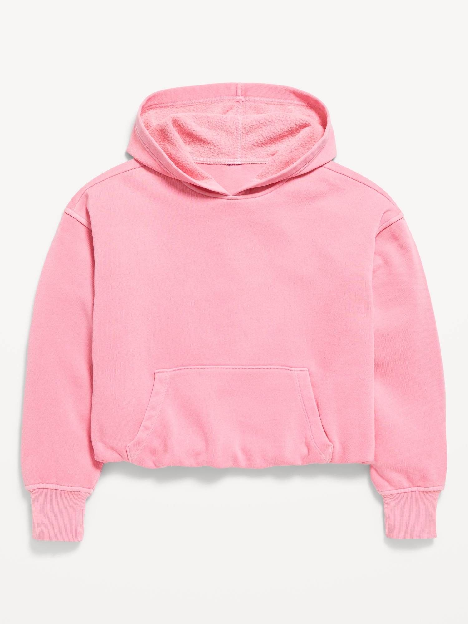 Cropped Bubble-Hem Hoodie for Girls