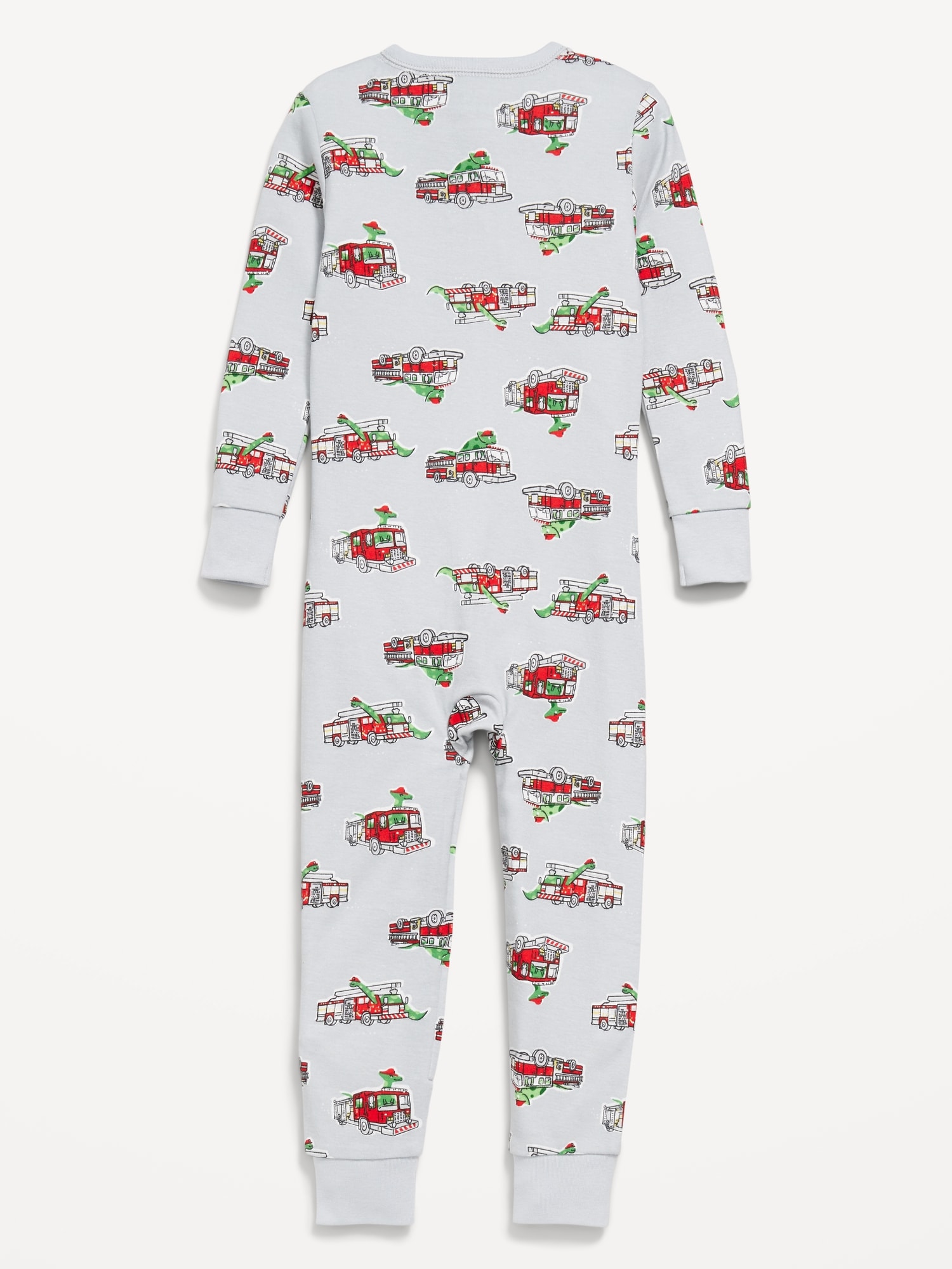 Unisex Snug-Fit 2-Way-Zip Printed Pajama One-Piece for Toddler & Baby