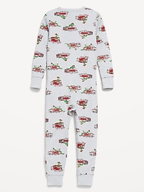 Image number 2 showing, Unisex Snug-Fit 2-Way-Zip Printed Pajama One-Piece for Toddler & Baby
