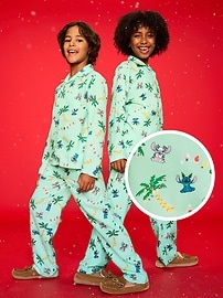 Image number 1 showing, Old Navy x Disney Gender-Neutral Button-Front Graphic Pajama Set for Kids