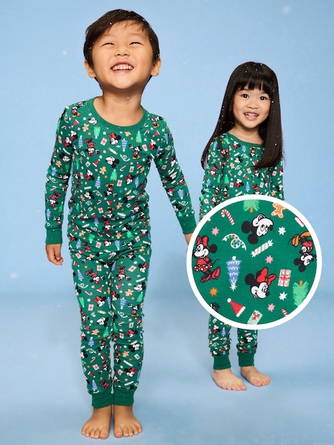 Old Navy x Disney Unisex Graphic Snug-Fit Pajama Set for Toddler & Baby - Mickey & Minnie Holiday (Match The Fam!)