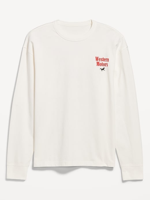 Image number 1 showing, Heavyweight Crew-Neck Graphic Cropped T-Shirt
