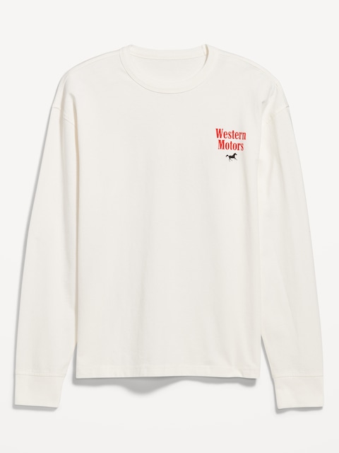 Heavyweight Crew-Neck Graphic Cropped T-Shirt - Sea Salt